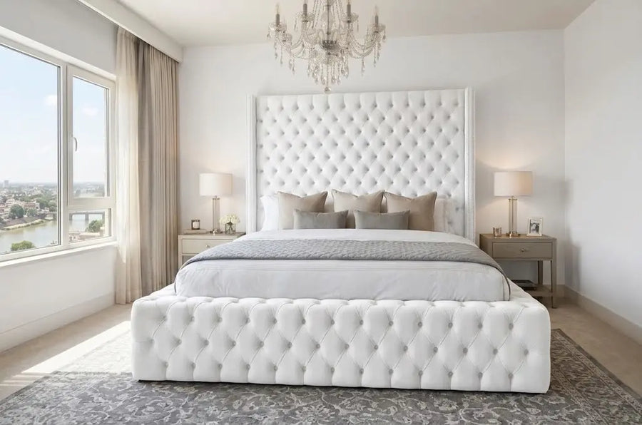 alexa qiub teddy Bed – Premium Teddy Fabric Bed Frame | Single, Double, Queen & King Size | Soft Padded Headboard & Luxury Modern Bedroom Furniture